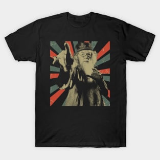 Sir Michael Gambon || Albus Dumbledore ||Vintage Art Design T-Shirt
